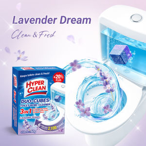 HYPER CLEAN Duo-Cubes Toilet Cleaner Tablet | Auto Toilet Bowl Cleaner | Fragrance Deodorizer [ EACH up to 350 flushes ]