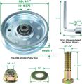 756-0627b Idler Pulley Replaces MTD-756-0627d Pulley, MTD 756-0627d Idler Pulley, MTD 756-0627b Pulley, 756-0627, 956-0627, 756-0365, 956-0365 for Cub Cadet lt1045, LT1046, LT1018 Lawn Decks. 