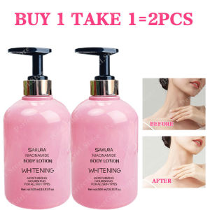 【BUY 1 TAKE 1】20X Whitening Sakura Niacinamide Body Lotion whitening moisturizing Cream Long Lasting Fragrance 500ml