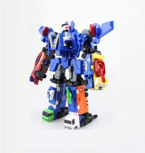 Bộ đồ chơi siêu nhân 5 trong 1 lắp ghép biến hình từ 5 ô tô ghép thành 1 siêu nhân cho bé yêu