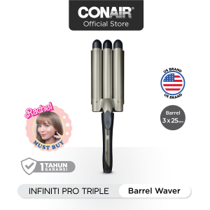 Conair Catokan Gelombang Infinitipro Triple Barrel Waver