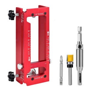 Multipurpose Aluminum Hinge Positioning Jig Tool Adjustable Design Enhances Drilling For Cabinet Door Lock Installation