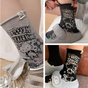 Christmas gifts Halloween Hello Kitty Girls Casual Clothes Set Anime Sanrio Kids Autumn New Teen Fashion Print Hooded Coat Sweatpants Christmas Gift