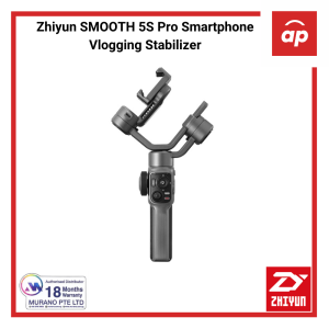 Zhiyun SMOOTH 5S Pro Smartphone Vlogging Stabilizer with 360° Rotation - [Local 18 Months Warranty]