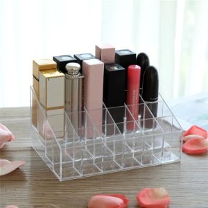 Khay Đựng Son 24 Ô Trong Suốt Khay Đựng Son Và Mỹ Phẩm Loại Nhỏ Cùng Cọ Trang Điểm Chất Liệu Mica Phukienprocare