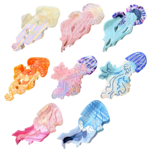 Unique Jellyfish Acetate Hair Clip Fashionable Hairpin Party Headwear Hairpieces Hair Accessory for Fashion Women