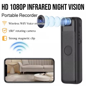 1080P Infrared Night Vision Portable Recorder for Home and Office Use  3 Million Pixels  Compact and Convenient for Business Meetings and Law Enforcement
