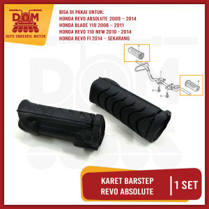 Karet Barstep Revo Absolute (PSP) Footstep Step Pijakan Kaki Depan Honda Blade Revo Abs (Set isi 2)