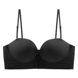 Front Buckle Push-Up Bra Strapless Womens Anti-Slip Gathering Small Breasts Support Small Breast
