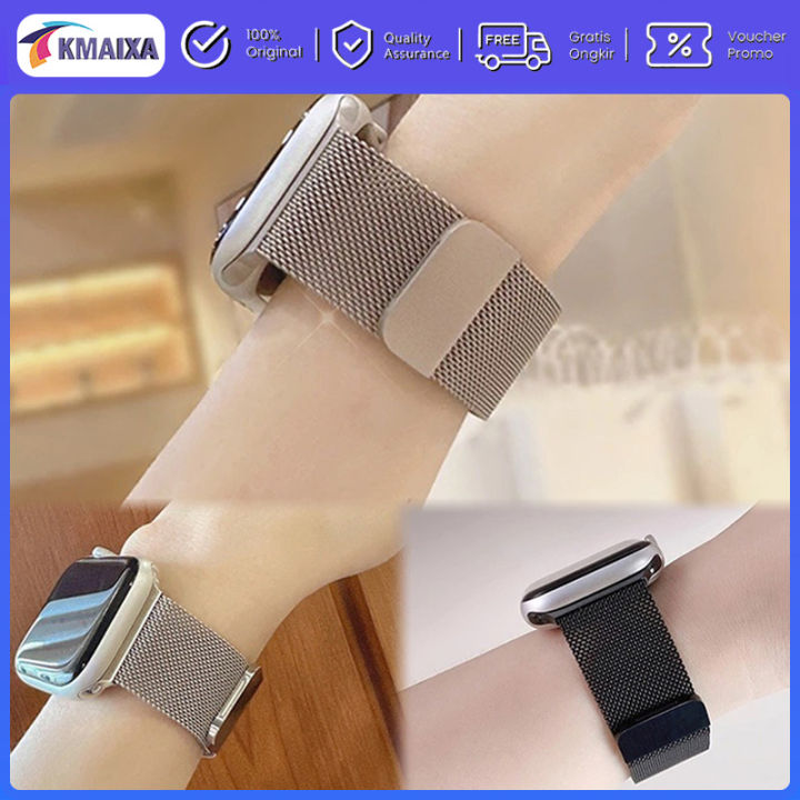 Hot Sale】Milanese Metal Loop Stainless Steel Strap For IWatch