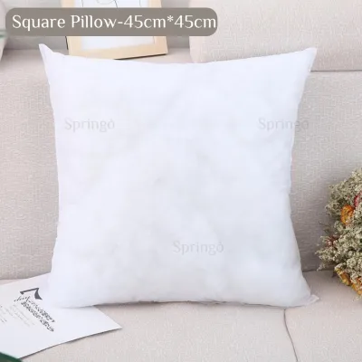 SPRINGO 45cm/40cm Hotel Hollow Fill Inner Cushion Throw Square Home Pillow Bantal Sofa Pillow Square Pillow SP