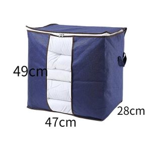 ถุงเก็บผ้าห่ม 140Lกระเป๋าเก็บของความจุขนาดใหญ่ ถุงจัดระเบียบ กันความชื้น กันฝุ่น กระเป๋าเก็บผ้านวม ถุงเก็บของอเนกประสงค์