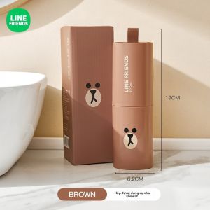 100% Hàng Chính Hãng Line Friends Hộp Đựng Bàn Chải Đánh Răng Du Lịch Kem Đánh Răng Hộp Đựng Bảo Vệ Bàn Chải Đánh Răng Xô Đựng Đồ Du Lịch Cắm Trại Nâu CHOCO Quà Tặng Sinh Nhật LFB11/LFB116