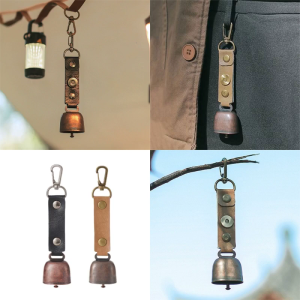 Outdoor Chimes Vintage Bells Charm DIY Pet Collar Keychain Pendant for Hiking Camping Fishing Key Rings Charm