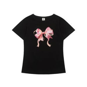 Kids Girls Cargo Pants Multi-Pocket Bow Decoration Elastic Waistband Sweet Girls Swmmer Jogger Pants Fashion Casual Korean Style Baggy Pants 7-16yrs