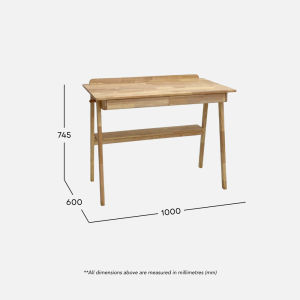 [FREE INSTALLATION] Como Home Solid Rubberwood Study Table with Drawers Chair Meja Belajar Meja Muji Style Computer Desk