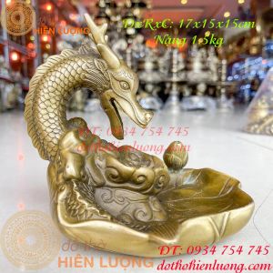 Trầm Rồng Chảy Ngược Cao 15cm Bằng Đồng