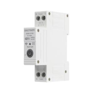 WCB1 Smart WiFi Switch Timer 1P 18mm 63A Circuit Breaker Relay DIN Rail Smart Energy Monitor Meter Remote Control by Tuya APP Over or Under Voltage Protector Relay Switch for Household Appliaes