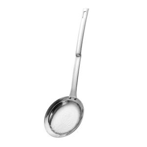 GAOSU Long Handle Stainless Steel Oil Skimmer Comfortable Handle Reusable Kitchen Strainer Grease Filter Household Oil Filtering Spoon Kitchen Gadgets