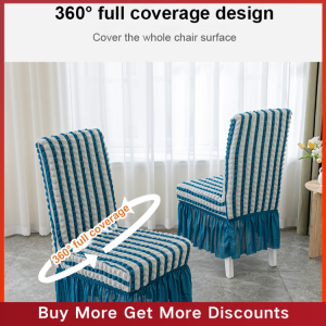 ผ้าหุ้มเก้าอี้ทานอาหาร ที่บังแดด ผ้าคลุมโต๊ะเก้าอี้ทานอาหาร นุ่มนวลต่อการสัมผัส ยืดได้ รูปทรงโค้งเล็ก