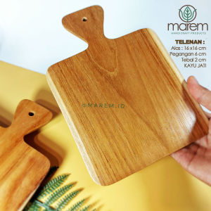 TALENAN KAYU JATI SOLID | CUTTING BOARD | TELENAN KAYU JATI | FOOD SERVING TYPE 6