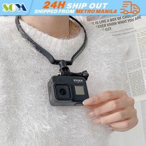 Hands Free Neck Phone Stand Holder Wearable Smartphone Mount Bracket for IPhone Xiaomi Samsung Sony for GoPro 11 Insta360 Neck Mount for GoPro POV / VLOG Smartphone Selfie Necklace Holder Extension Strap Mount for Go Pro Max Hero 11 10 9 8 7 6 5 DJI