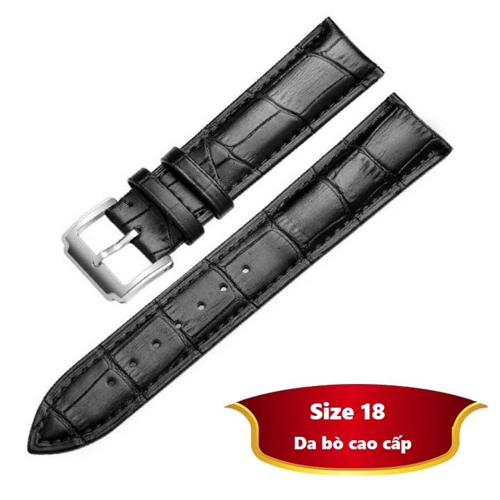 Dây đồng hồ da bò chống nước cao cấp - Dây da đồng hồ da bò - Dây đồng hồ đeo tay da bò cao cấp