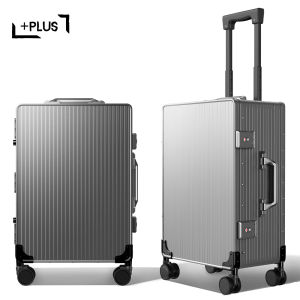 +Plus Hexter Full Aluminum-magnesium Luggage with TSA Lock Functional and Fashionable Travel Gear