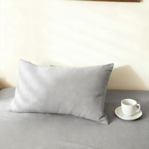 Zeen Pillow Case Soft Pillow Cover Hotel Quality Plain Color Protector Waterproof Solid Color Cotton Washed Cotton Pillow Cases