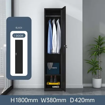 (Assembly required)Wholesale Price Steel wardrobe metal single vertical 1-5 compartment steel locker for home and office