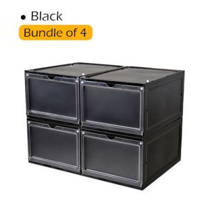 &diams PREMIUM BIG Version &diams 4 Boxes Sale &diams Big Capacity AJ Yeezy Stackable Shoe Box Rack Storage Cabinet Sneakers Drawer Shelf