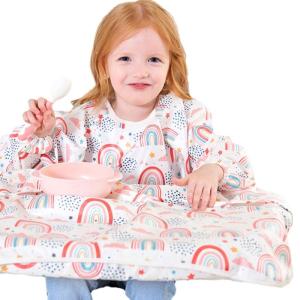 Nước Chống Highchair Bìa Bib Cho Bé dễ dàng vệ sinh Và Máy Có Thể Giặt Tay áo dài yếm ăn trẻ em Cho Thưởng Thức Bữa Ăn