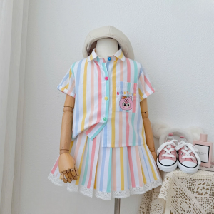 Set váy sơ mi in Baby Three bộ váy in Baby three siêu xinh chất vải mềm mịn rất đep-Alice Store