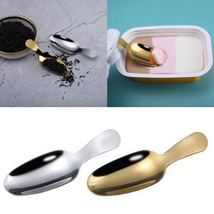Short Handle Spoon Dessert Teaspoons Stainless Steel Sugar Cake Spoons Metal Teas Spoon for Coffee Iced Teas Ice Cream
