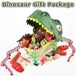 Dinosaur Toys For Kids 3-5 45PCS Realistic Jurassic Dinosaurs Figures With Eggs&Trees&Fence Playset To Create A Dino World Educational Figures Great Gift For Toddler Boys & Girls
