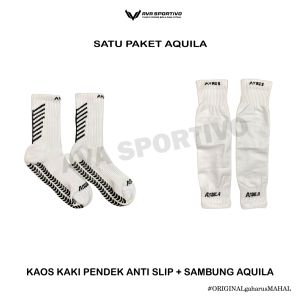 Set 3 Pcs Kaos Kaki Ankle Aquila Anti Slip dengan Sambungan Nyaman - Warna Solid