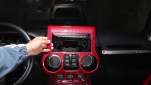 mv1 Car Center Control/AC Switch/Water Cup Shifter Panel Decoration Cover for Jeep Wrangler JK 2011-2017 Interior Accessorie 9L5H3