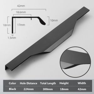 BOOCEAN Home Hardware Cabinet Wardrobe Kitchen Drawer Pulls Hidden Door Handle Door Knob Cupboard