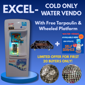 COLD ONLY- WATER VENDO MACHINE - EXCEL - COMPRESSOR TYPE- COIN OPERATED BUSINESS - VENDING-NEGOSYO