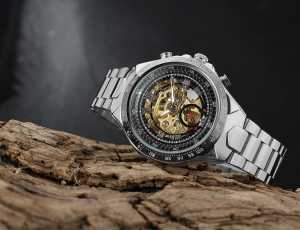 Jam Tangan Pria Automati Tipe TW8067 Rantai Staninless Steel Kaca Cembung Tahan Air
