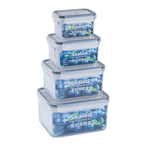 GTHome.sg Versatile SealMaster Food Storage Set with Detachable Drain Basket - Stackable Kitchen Organizer Containers (4-Pack)