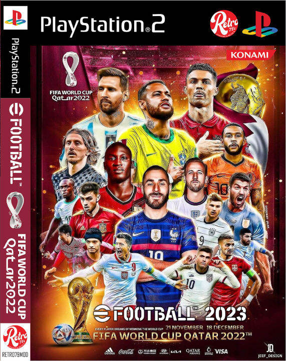 🎮 แผ่นเกมส์ PS2 💿 PES EFOOTBALL 2023 FIFA World Cup Qatar 2022 ⚔️