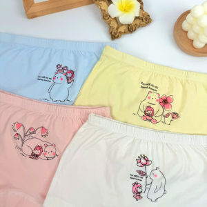 Combo 4 Quần Chip Đùi Bé Gái Cotton Mềm Mịn Thoáng Mát Co Giãn Tốt Nhiều Họa Tiết Dễ Thương QCD02