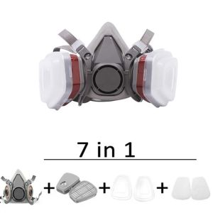 New 7in1/16in1 6200 Dust Gas Respirator Half Face Dust Mask For Painting Spraying Organic Vapor Chemical Gas Filter Work Safety2026