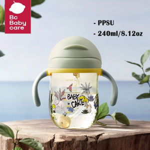 FANTASY Bc Babycare Baby KID SIPPY CUP with Straw Gravity Ball 6-36M Infant Training Water Bottle Sports Drinking Bottle BPA Free Leakproof PPSU/Tritan 240ml
