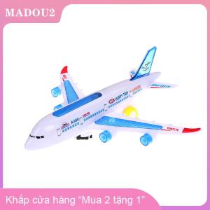 [COD] MADOU2 Nhựa Airbus A380 mô hình máy bay đèn Flash điện ánh sáng âm thanh đồ chơi trẻ em
