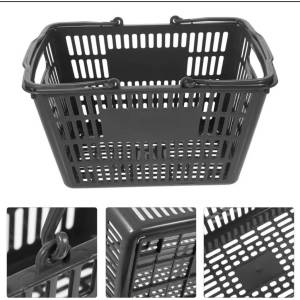 ตะกร้า Shopping 40cm. ตะกร้าหูหิ้ว ตระกร้าจ่ายตลาดมี🍒พร้อมส่ง