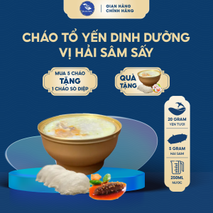 Cháo Tổ Yến Dinh Dưỡng Vị Hải Sâm Sấy Thăng Hoa Thơm Ngon Bổ Dưỡng Cháo Yến Chưng ăn liền Hải Sâm 100% Yến nguyên chất tiện lợi - Yến Sào Dewis Nest