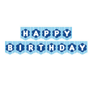 Murah!! Banner HBD segilima Garis banner ulang tahun garis banner ultah 1 SET banner dekorasi ulangtahun