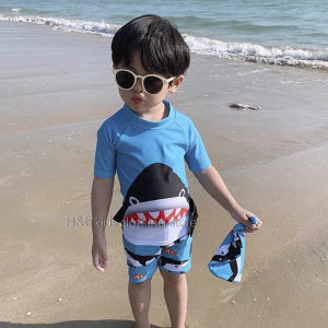 Đồ Bơi Bé Trai Đồ Bơi Bé Gái Thiết Kế 3 Chi Tiết Họa Tiết Cá Mập Dễ Thương Chất Liệu Co Giãn Cho Bé Từ 9-26kg